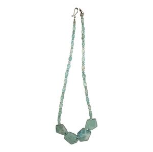 Chic Aqua Beaded Necklace